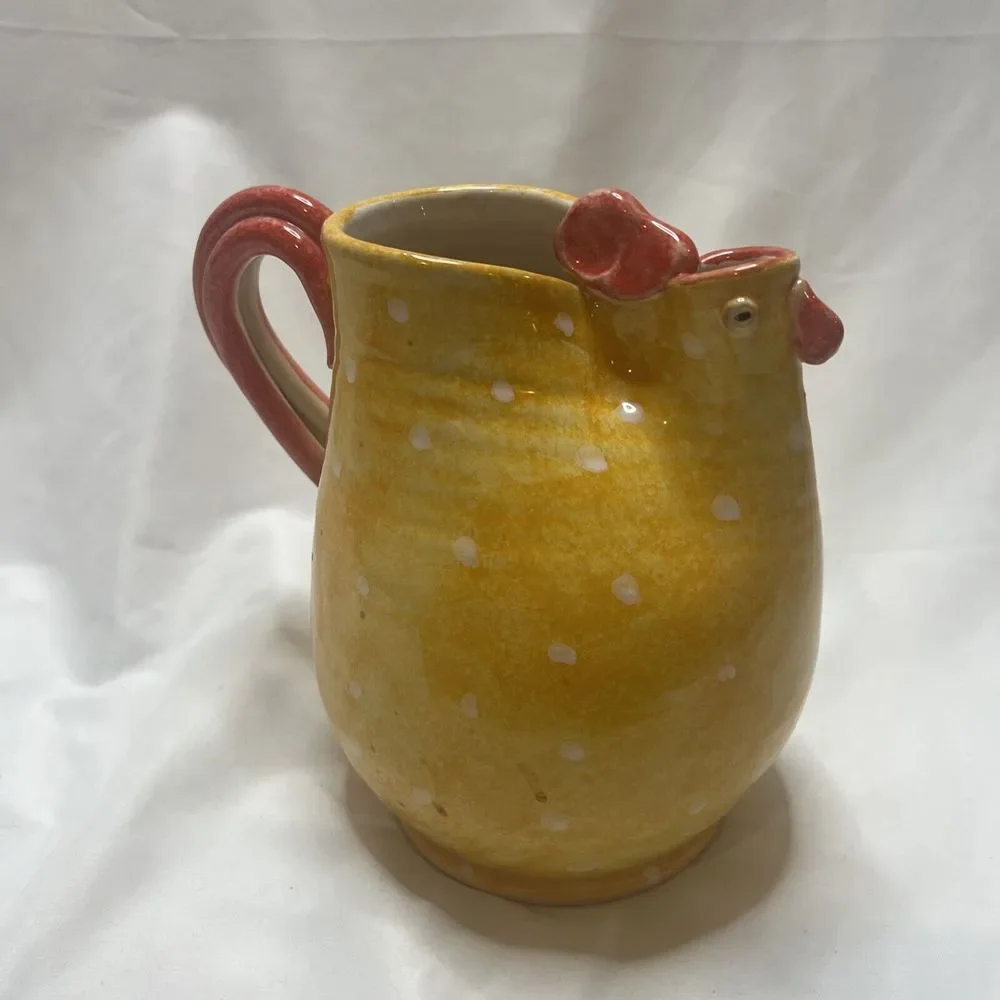 CERAMICHE LE FAVOLOSE‎ Rooster Pitcher Pottery Ceramic Art  8